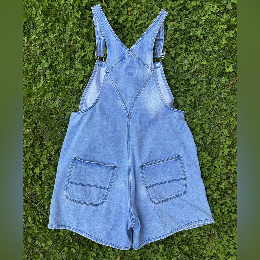 Handmade Upcycled Patchwork Denim Overalls - Picture 3 of 4